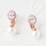 Royal Bride Pearl Drop Wedding Earrings