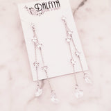 Waterfall Cubic Zirconia Long Drop Earrings