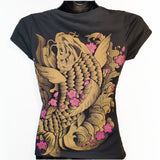 Golden Koi Womens Cotton T-Shirt