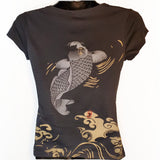 Black Waters Womens Cotton T-Shirt