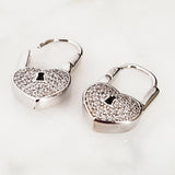 Key to My Heart Huggie Earrings for Valentines Day