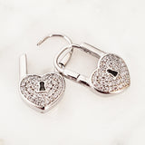 Key to My Heart Huggie Earrings for Valentines Day