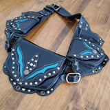 Studded Leather Hip Pouch Festival Money Belt