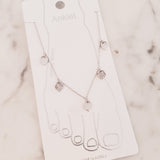 Heart CZ Celestial Anklet for Valentine's Day