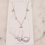 Whale Tale CZ Ocean Sealife Anklet