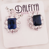 CZ Stud Wedding Earrings