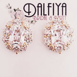CZ Stud Wedding Earrings