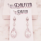 Classic Long Drop Bridal Earrings for 2025 Wedding