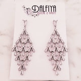 Waterfall Chandelier Wedding Earrings for Glam Wedding