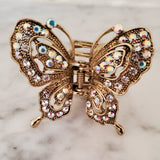 Butterfly Rhinestone Metal Hair Claw