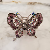 Butterfly Rhinestone Metal Hair Claw