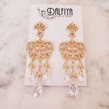 Victorian Bride CZ Chandelier Wedding Earrings
