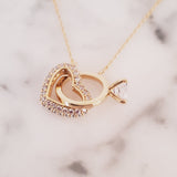 Heart with Promise Ring CZ Necklace