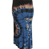 Blue Waves Tie-Dye Skirt