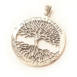 Yggdrasil Tree of Life .925 Sterling Silver Pendant Celtic Pagan Rune Amulet