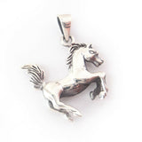 Horse Charm .925 Solid Sterling Silver 3D Pendant Equestrian Gift