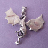 Dragon .925 Solid Sterling Silver Charm Fantasy Gothic Pendant Jewelry Gift