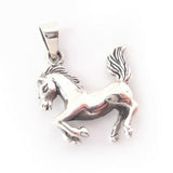 Horse Charm .925 Solid Sterling Silver 3D Pendant Equestrian Gift