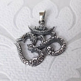 Ohm Charm .925 Solid Sterling Silver Pendant Meditation Gift for Yogi Buddhist