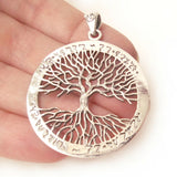 Yggdrasil Tree of Life .925 Sterling Silver Pendant Celtic Pagan Rune Amulet
