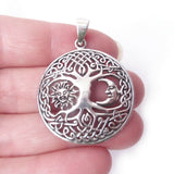Tree of Life .925 Sterling Silver Pendant Celtic Knot Moon Sun Celestial Gift