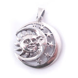 Sun Moon Stars Charm .925 Sterling Silver Pendant