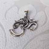 Elephant Ohm Charm .925 Sterling Silver Pendant