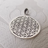 Flower of Life Sacred Geometry .925 Sterling Silver Pendant