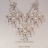 Wedding Jewelry Set for Art Deco Bride .925 Sterling Ear Studs