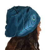 Embroidered Cotton Velvet Hat