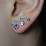 Aquamarine 925 Sterling Silver March Birthstone Earrings