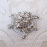 White Rose Flower Bridal Brooch Pin