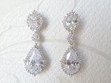 Classic Bridal CZ Drop Earrings