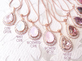 Custom Color Teardrop Earrings with 14mm Crystal