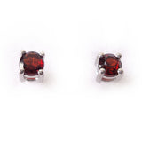 Garnet 925 Sterling Silver January Birthstone Earrings