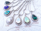 Custom Color Teardrop Earrings with 14mm Crystal