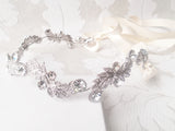 Bridal Ribbon Bandeau for Wedding Updo Headpiece