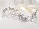 Bridal Ribbon Bandeau for Wedding Updo Headpiece