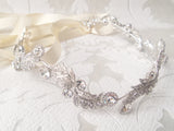 Bridal Ribbon Bandeau for Wedding Updo Headpiece
