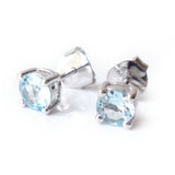 Aquamarine 925 Sterling Silver March Birthstone Earrings