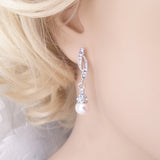 Classic Bridal Necklace and Drop Earrings Set