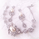 Victorian Wedding Chandelier Earrings and Bracelet Bridal Set
