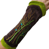 Embroidered Velvet Handwarmers