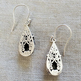 Gemstone .925 Sterling Silver Drop Earrings from Bali