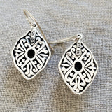 Double Sided .925 Sterling Silver Gemstone Earrings from Bali