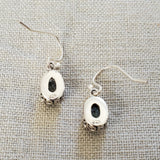 Minimalist Gemstone Drop .925 Sterling Silver Earrings from Bali