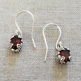 Minimalist Gemstone Drop .925 Sterling Silver Earrings from Bali