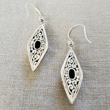 Garnet .925 Sterling Silver Earrings from Bali
