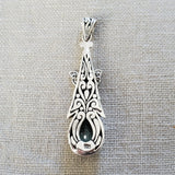 Butterfly Gemstone .925 Sterling Silver Pendant from Bali