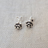 Flower Bud Studs .925 Sterling Silver Earrings from Bali